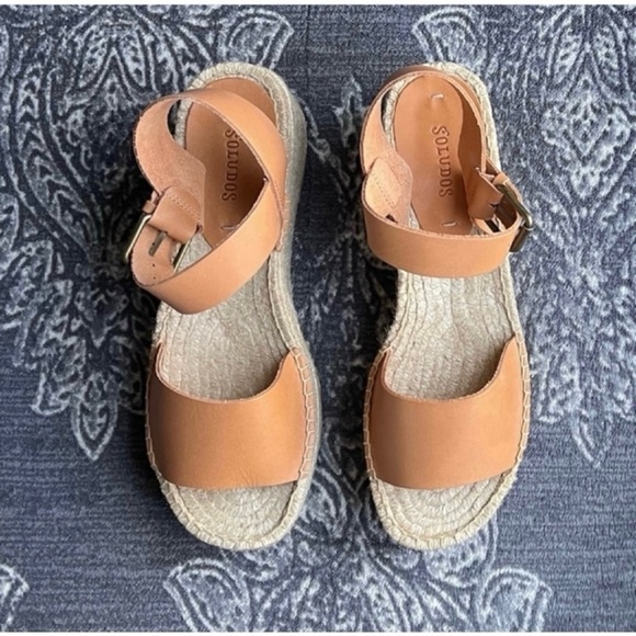 Soludos Minorca High Platform Sandal in Nude Size US 9.5 - Picture 7 of 13